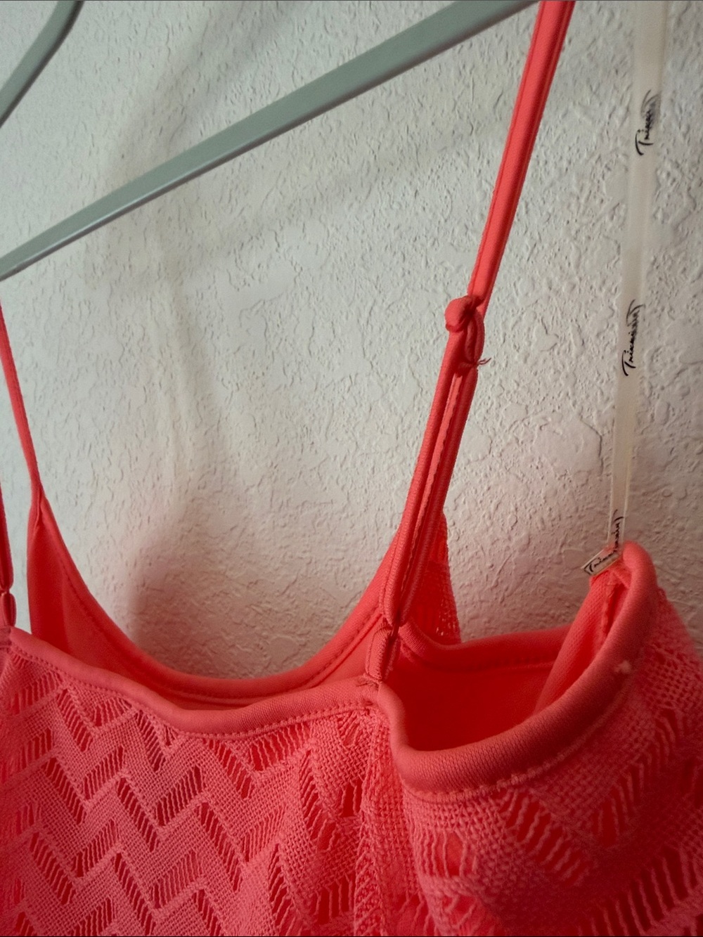 Coral Layered Ruffle Maxi Dress - Women's Summer Dress - Picture 8 of 10
